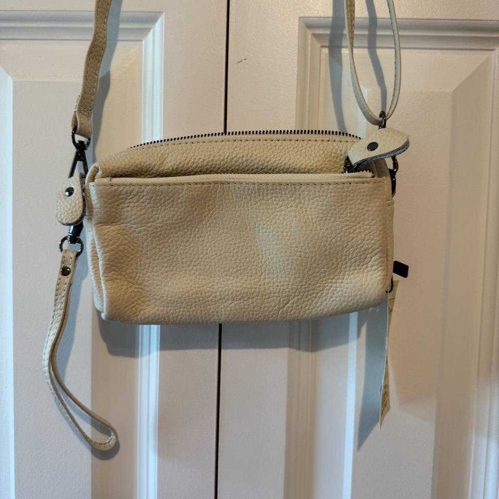 Off White Italian Leather Bag